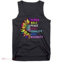 Harris Walz Peace Love Equality Hope Diversity Tank Top thumb 0