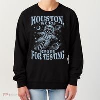 Houston We're Ready For Testing Teacher Racoon Astronaut Women's Sweatshirt thumb 0