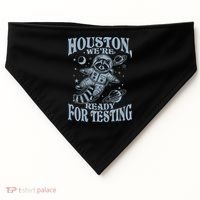 Houston We're Ready For Testing Teacher Racoon Astronaut USA-Made Doggie Bandana thumb 0