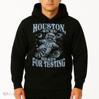 Houston We're Ready For Testing Teacher Racoon Astronaut Hoodie thumb 2