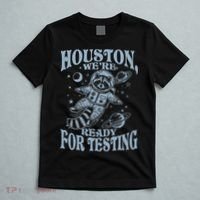 Houston We're Ready For Testing Teacher Racoon Astronaut T-Shirt thumb 5
