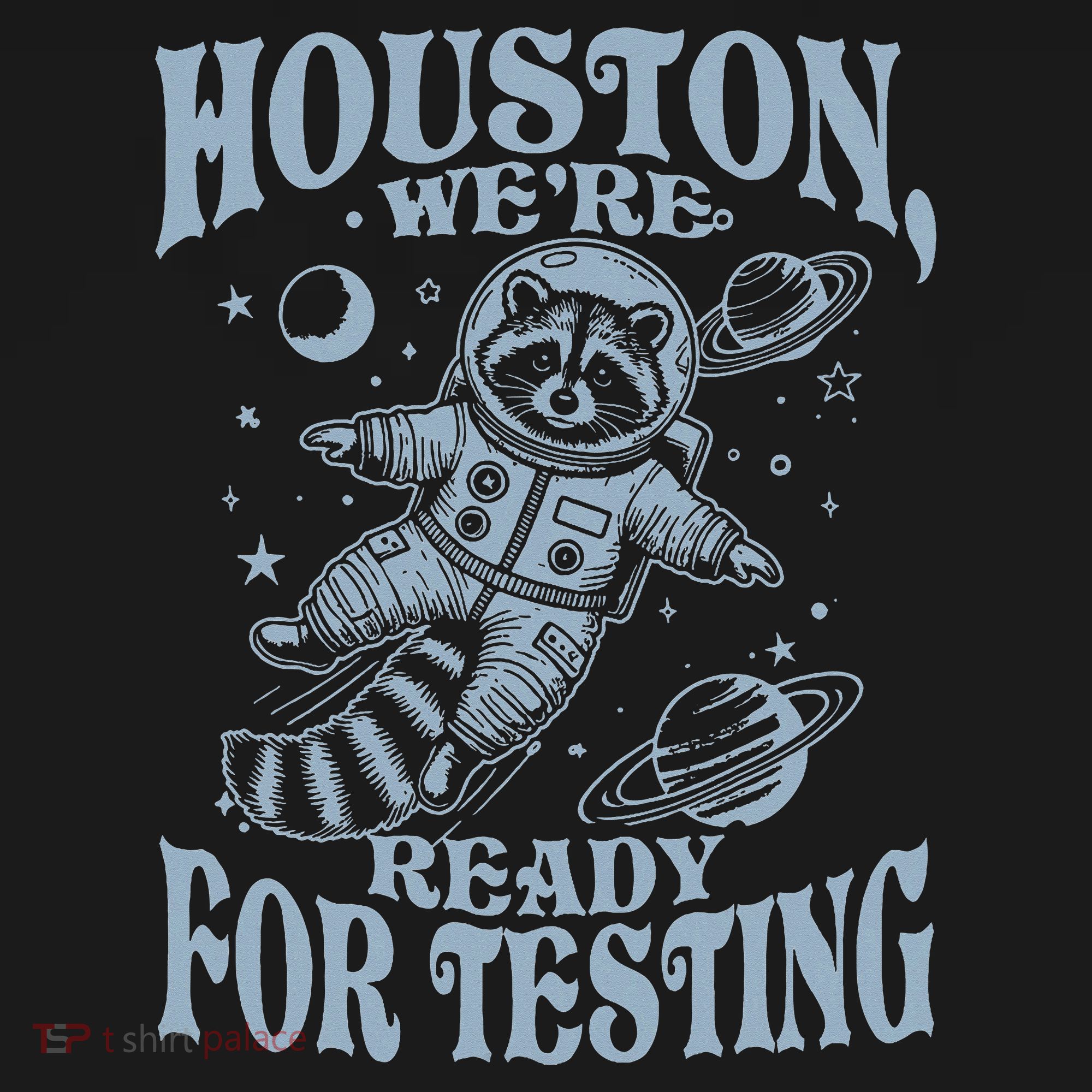 Houston We're Ready For Testing Teacher Racoon Astronaut Pajama Set