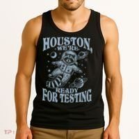 Houston We're Ready For Testing Teacher Racoon Astronaut Tank Top thumb 3
