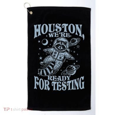 Houston We're Ready For Testing Teacher Racoon Astronaut Golf Towel