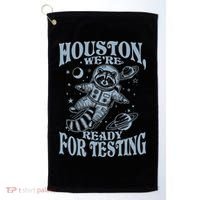 Houston We're Ready For Testing Teacher Racoon Astronaut Golf Towel thumb 0