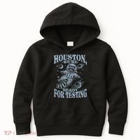 Houston We're Ready For Testing Teacher Racoon Astronaut Kids Hoodie thumb 0