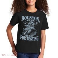 Houston We're Ready For Testing Teacher Racoon Astronaut Kids T-Shirt thumb 2