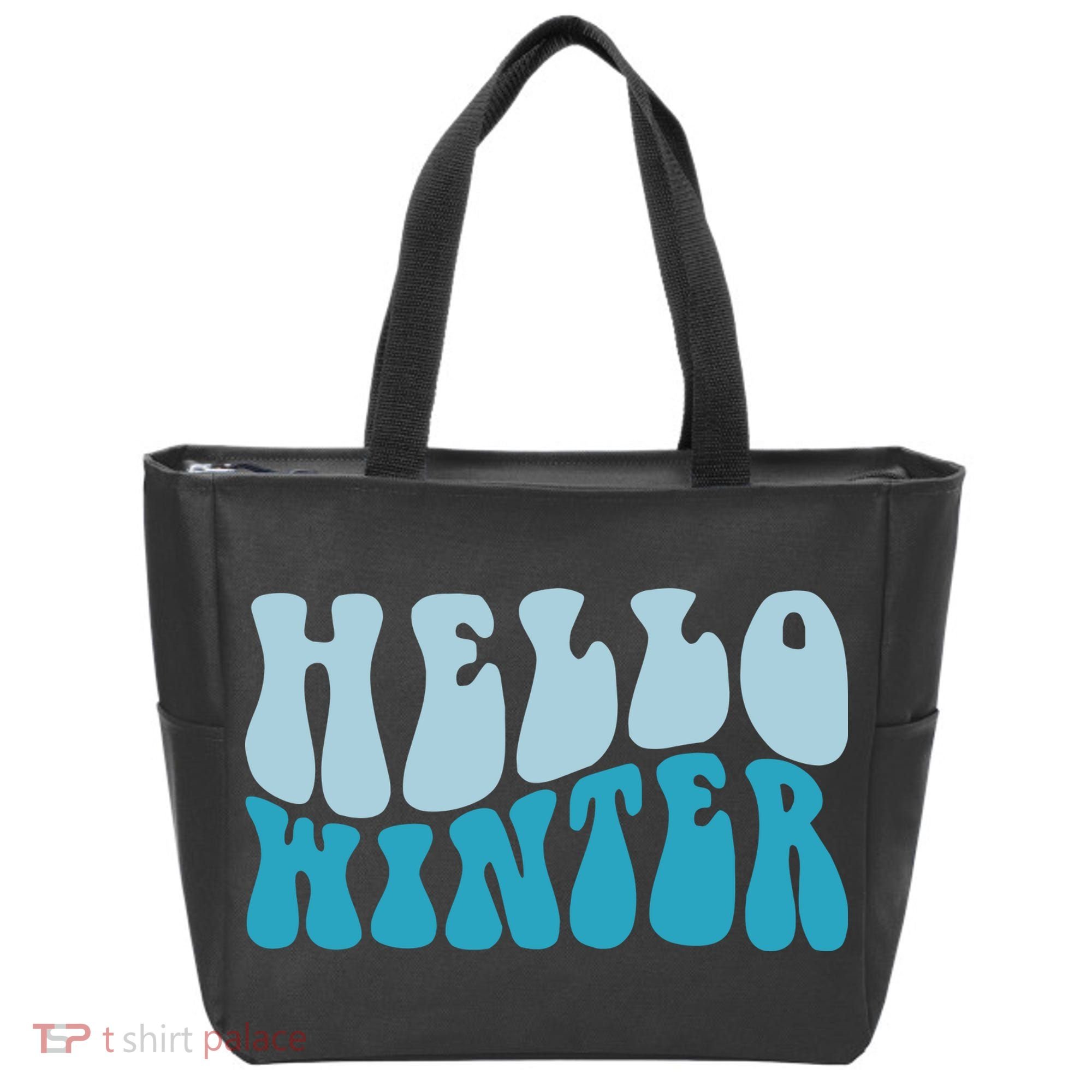 Hello Winter Retro Tote Bag