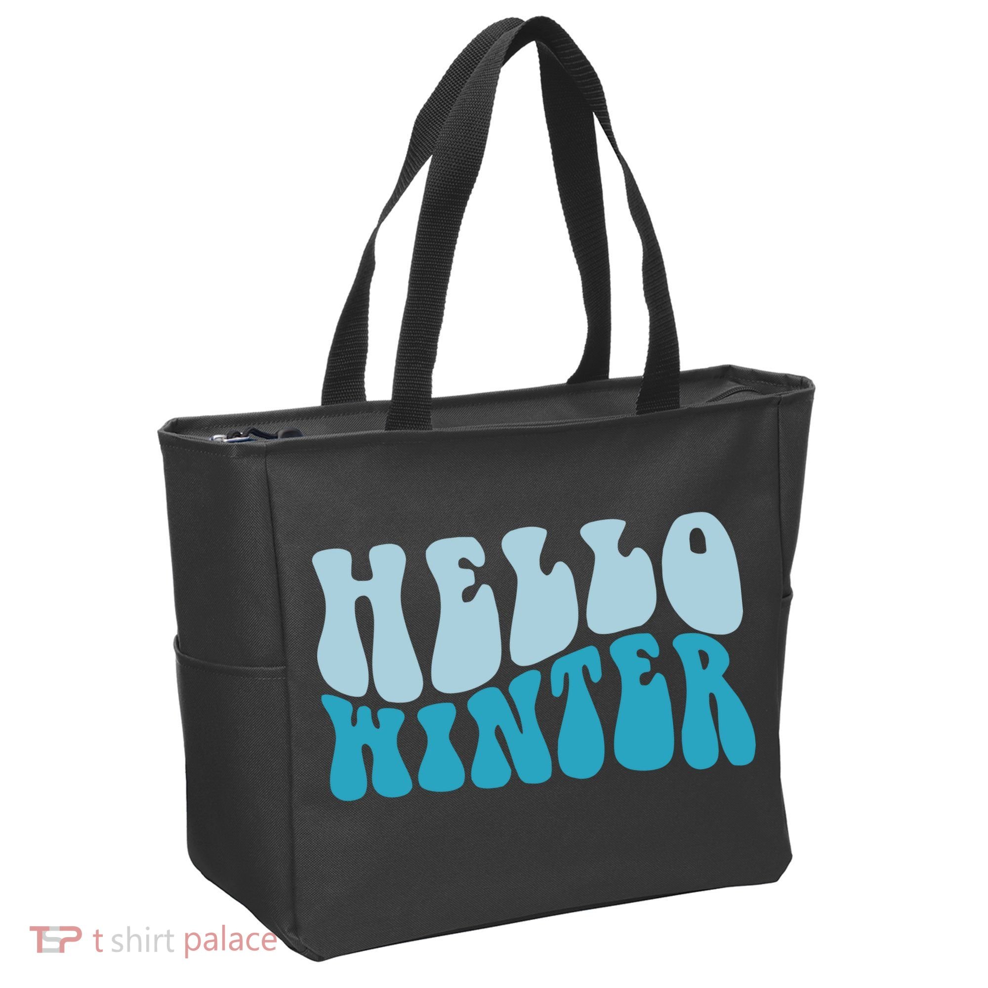 Hello Winter Retro Tote Bag