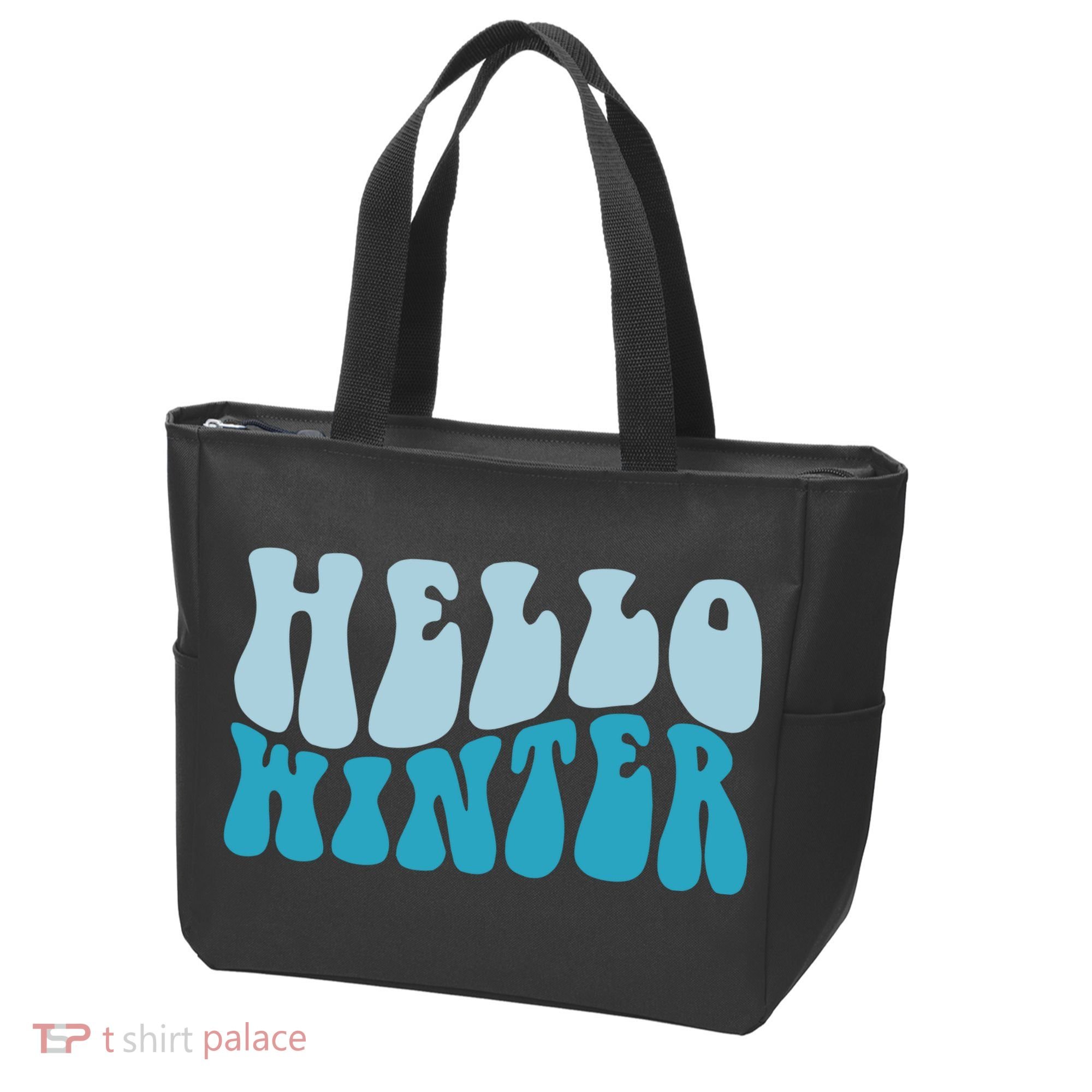 Hello Winter Retro Tote Bag