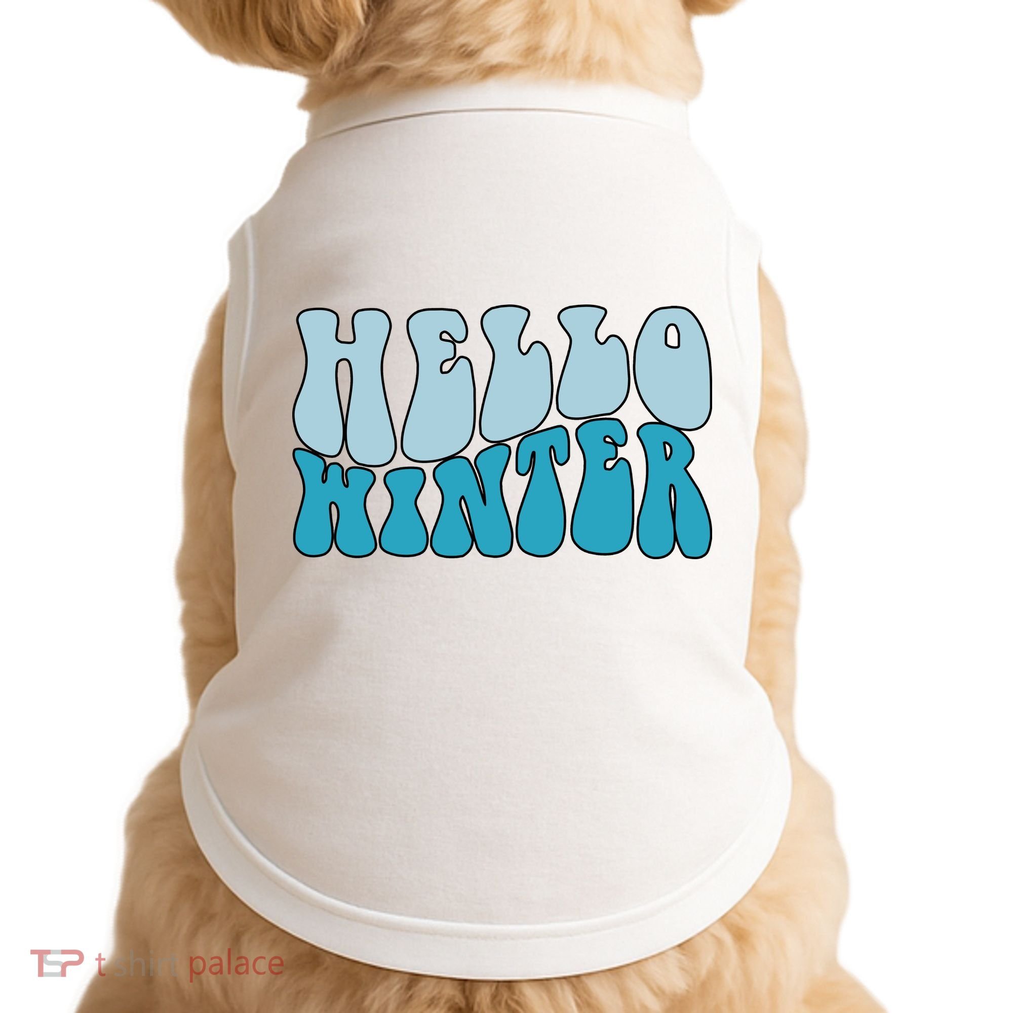 Hello Winter Retro Doggie Tank