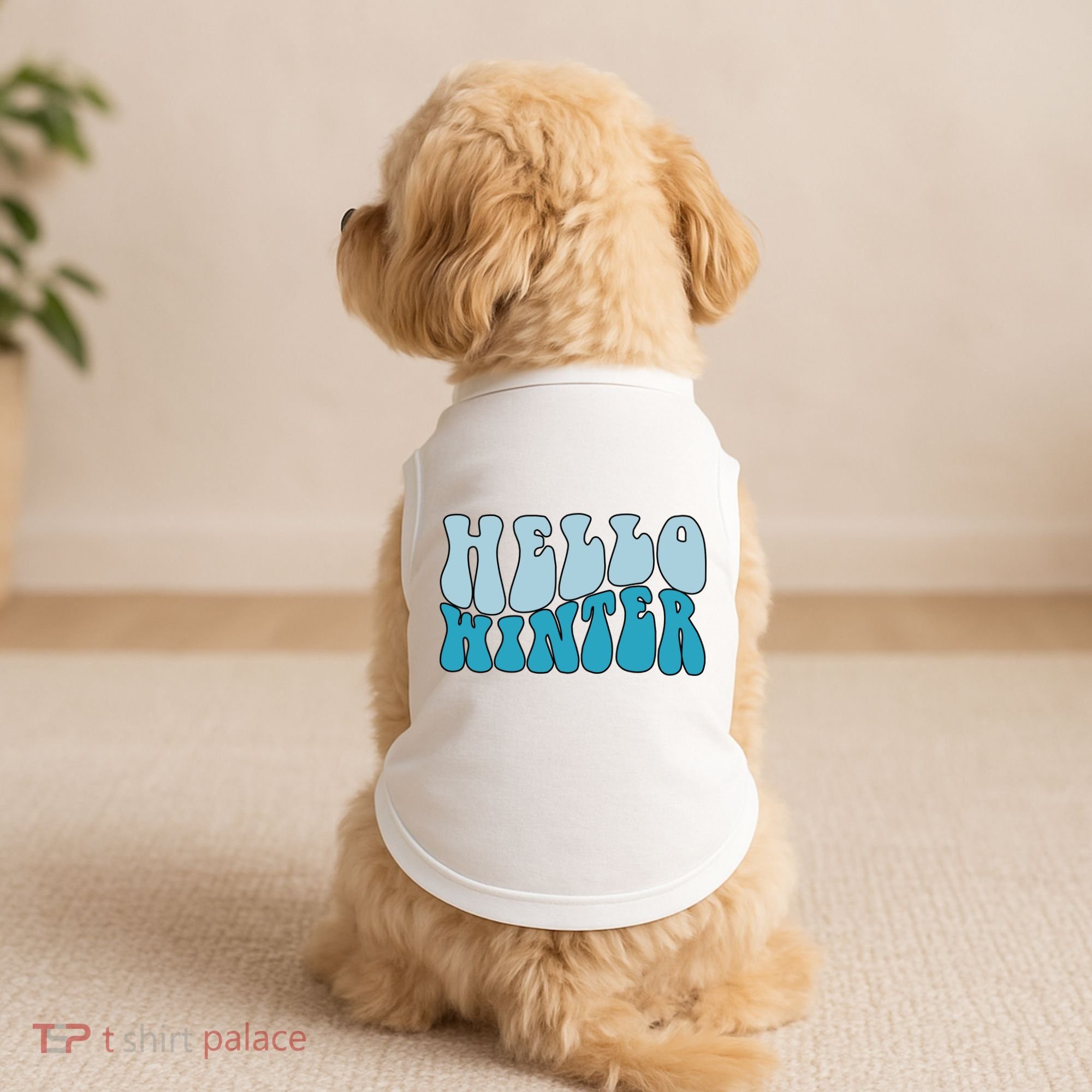 Hello Winter Retro Doggie Tank
