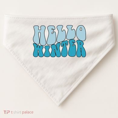 Hello Winter Retro USA-Made Doggie Bandana