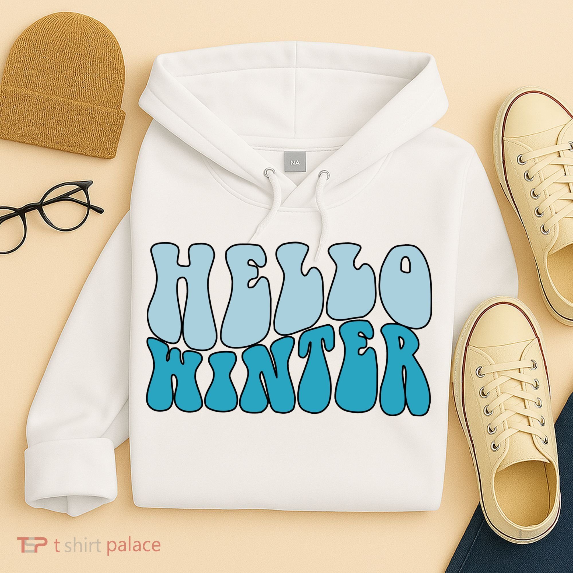 Hello Winter Retro Hoodie