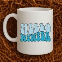 Hello Winter Retro Coffee Mug thumb 2