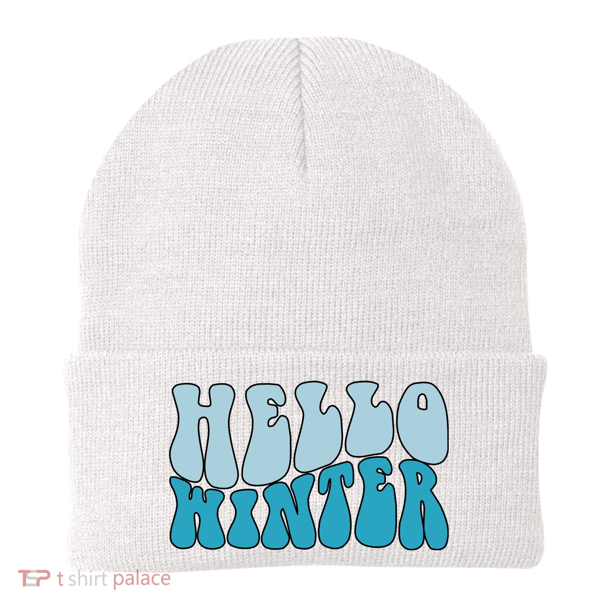Hello Winter Retro Beanie