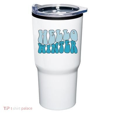 Hello Winter Retro Tumbler