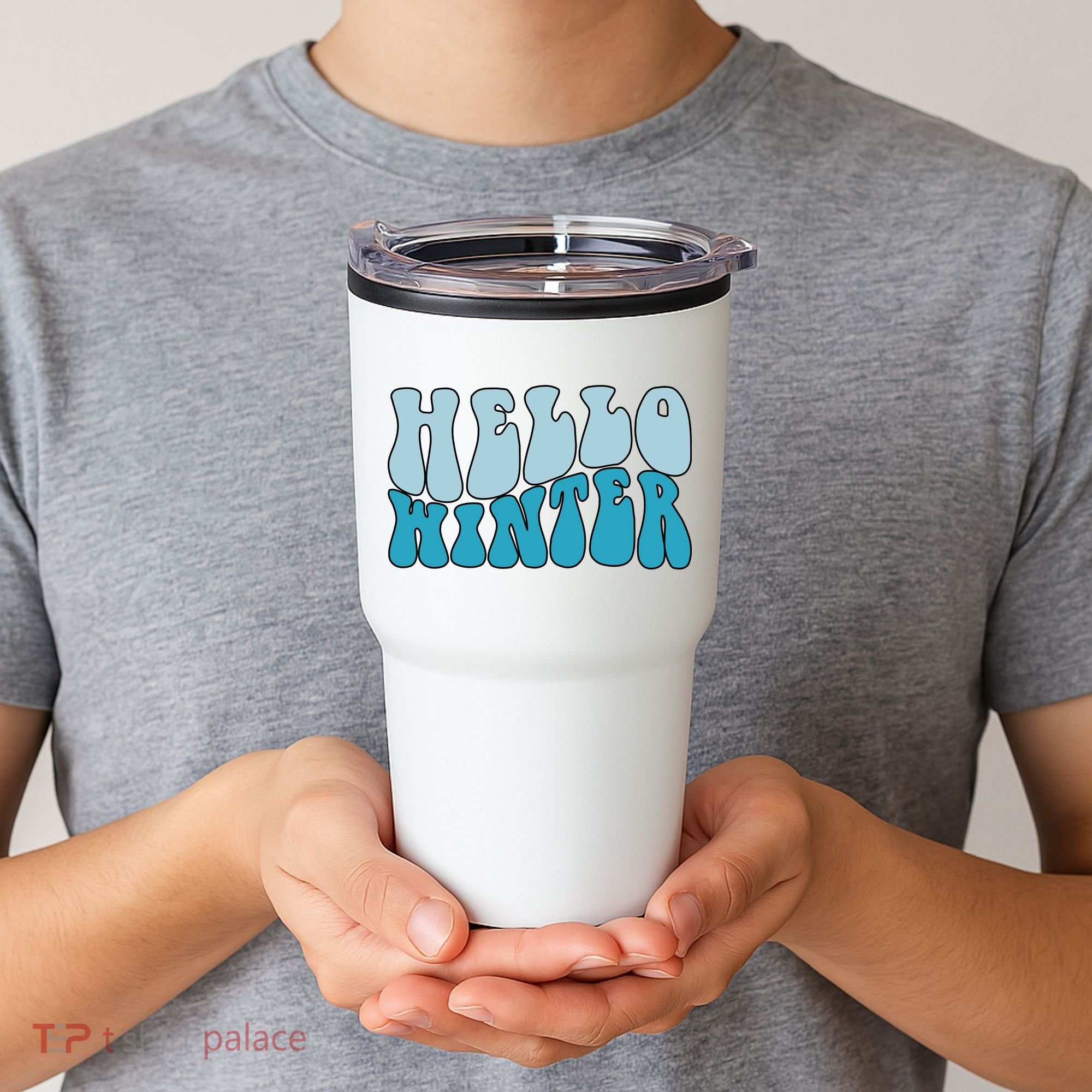 Hello Winter Retro Tumbler