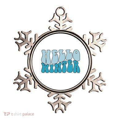 Hello Winter Retro Ornament