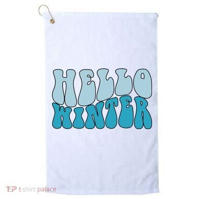 Hello Winter Retro Golf Towel