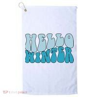 Hello Winter Retro Golf Towel thumb 0