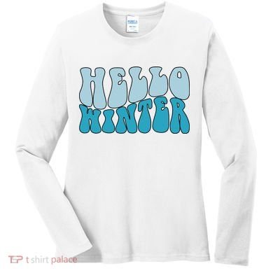 Hello Winter Retro Women's Long Sleeve Shirt
