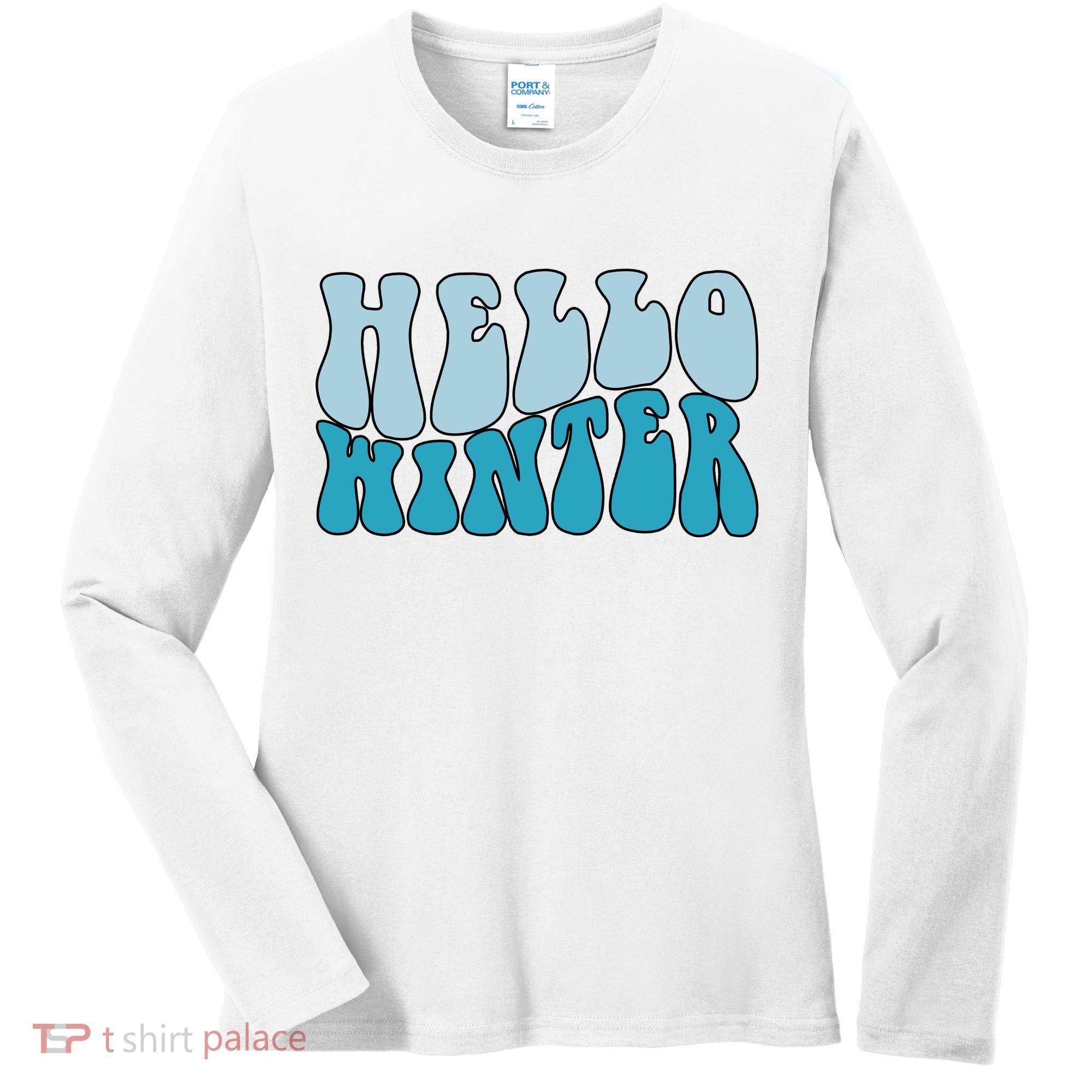 Hello Winter Retro Women's Long Sleeve Shirt