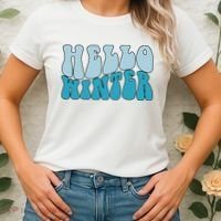Hello Winter Retro Women's T-Shirt thumb 2