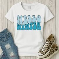Hello Winter Retro Women's T-Shirt thumb 3