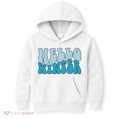 Hello Winter Retro Kids Hoodie