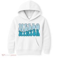 Hello Winter Retro Kids Hoodie thumb 0