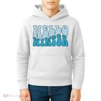 Hello Winter Retro Kids Hoodie thumb 4