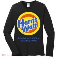 Harris Walz Removes Stubborn Orange Stains Support Kamala Harris 2024 Women's Long Sleeve Shirt thumb 0