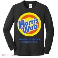 Harris Walz Removes Stubborn Orange Stains Support Kamala Harris 2024 Kids Long Sleeve Shirt thumb 0