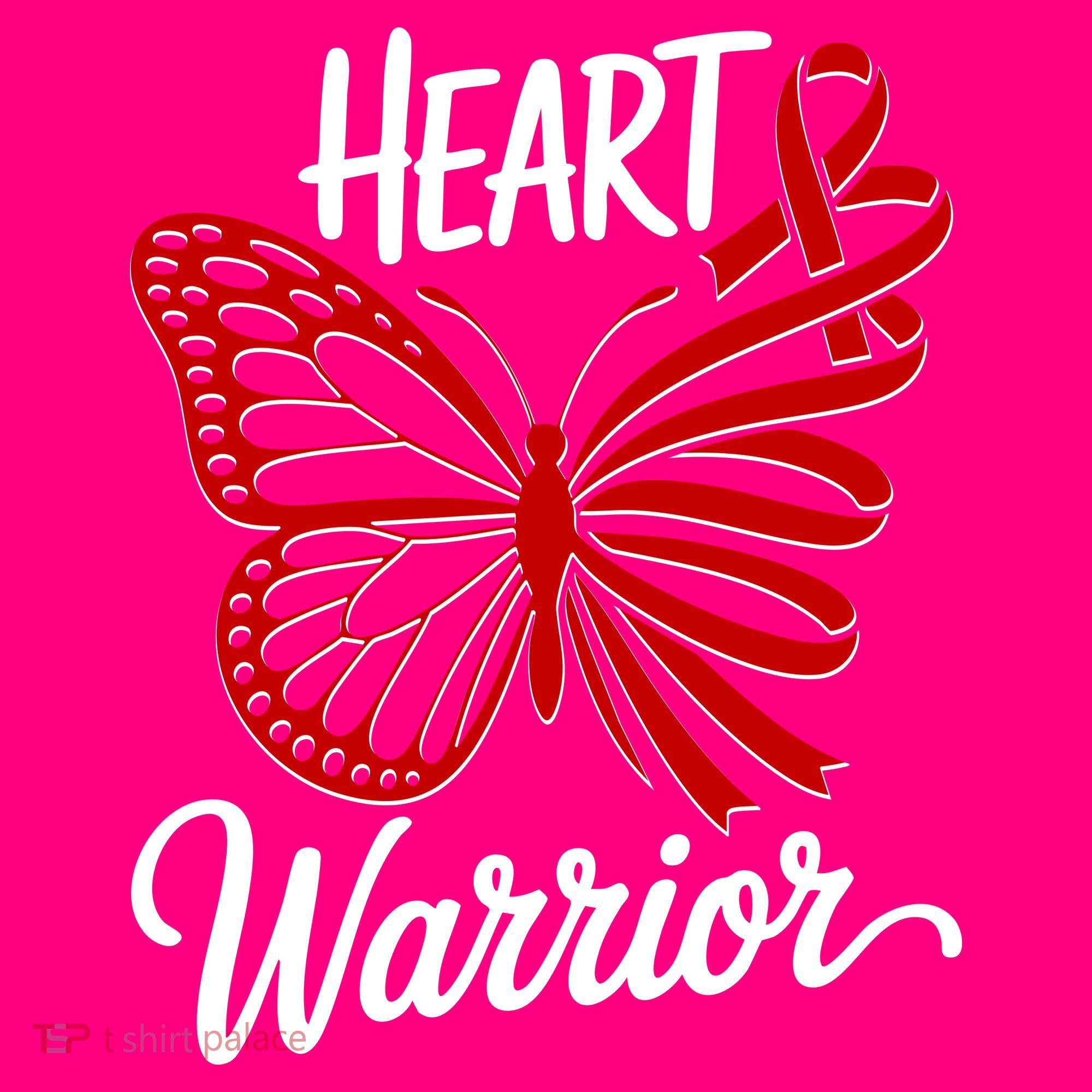 Heart Warrior Red Ribbon Butterfly Heart Health Awareness Women's Tank Top