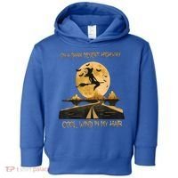 Halloween Witch Riding Brooms On A Dark Desert Highways Road Toddler Hoodie thumb 0