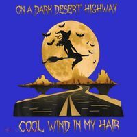 Halloween Witch Riding Brooms On A Dark Desert Highways Road Visor thumb 3