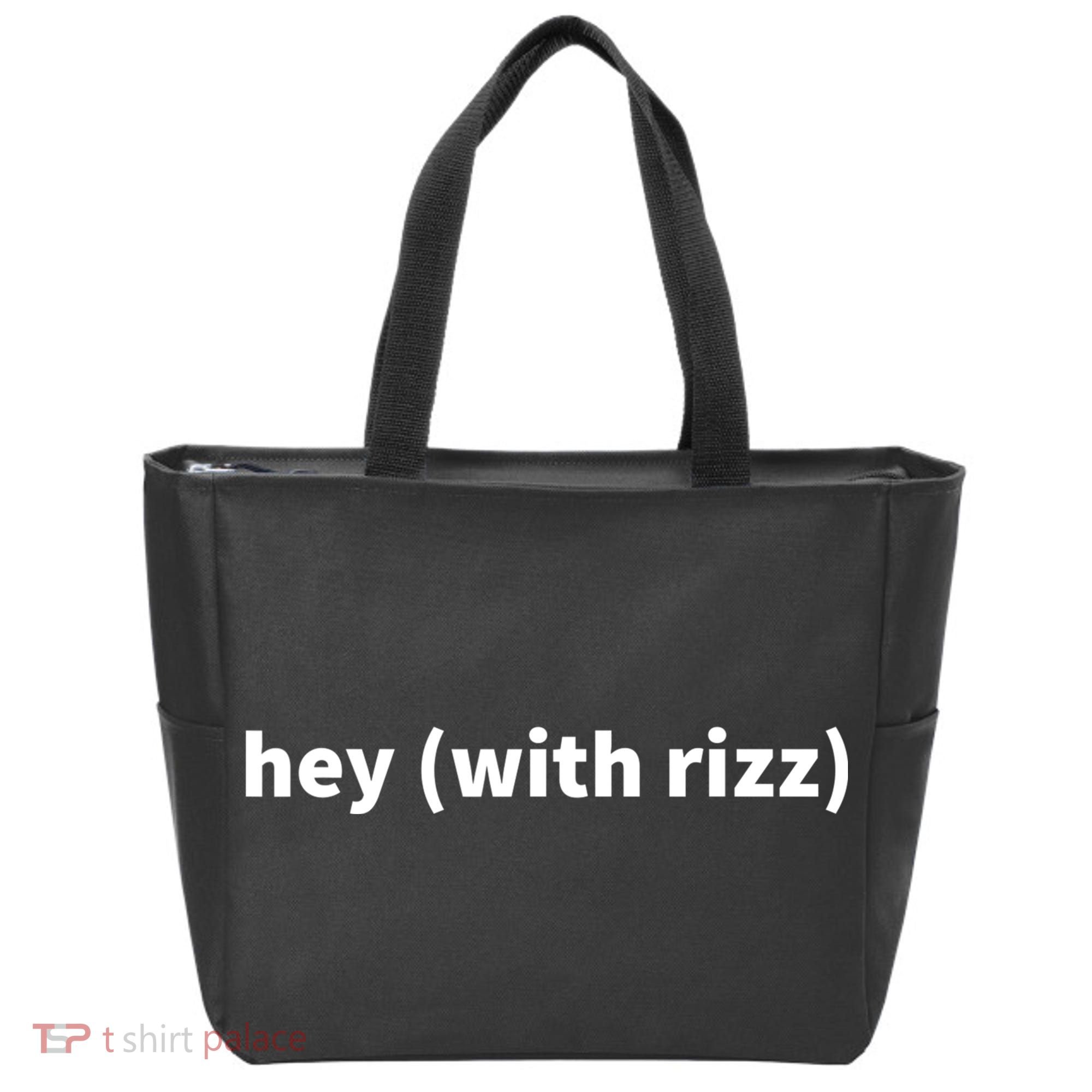 Hey With Rizz Viral Trending Social Media Tote Bag