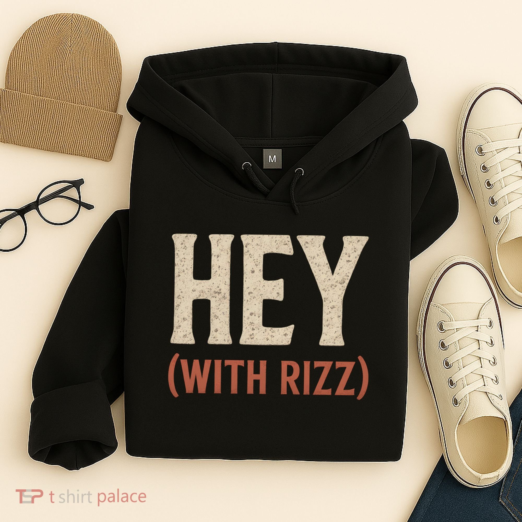 Hey (With Rizz) Hoodie