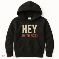 Hey (With Rizz) Kids Hoodie thumb 0