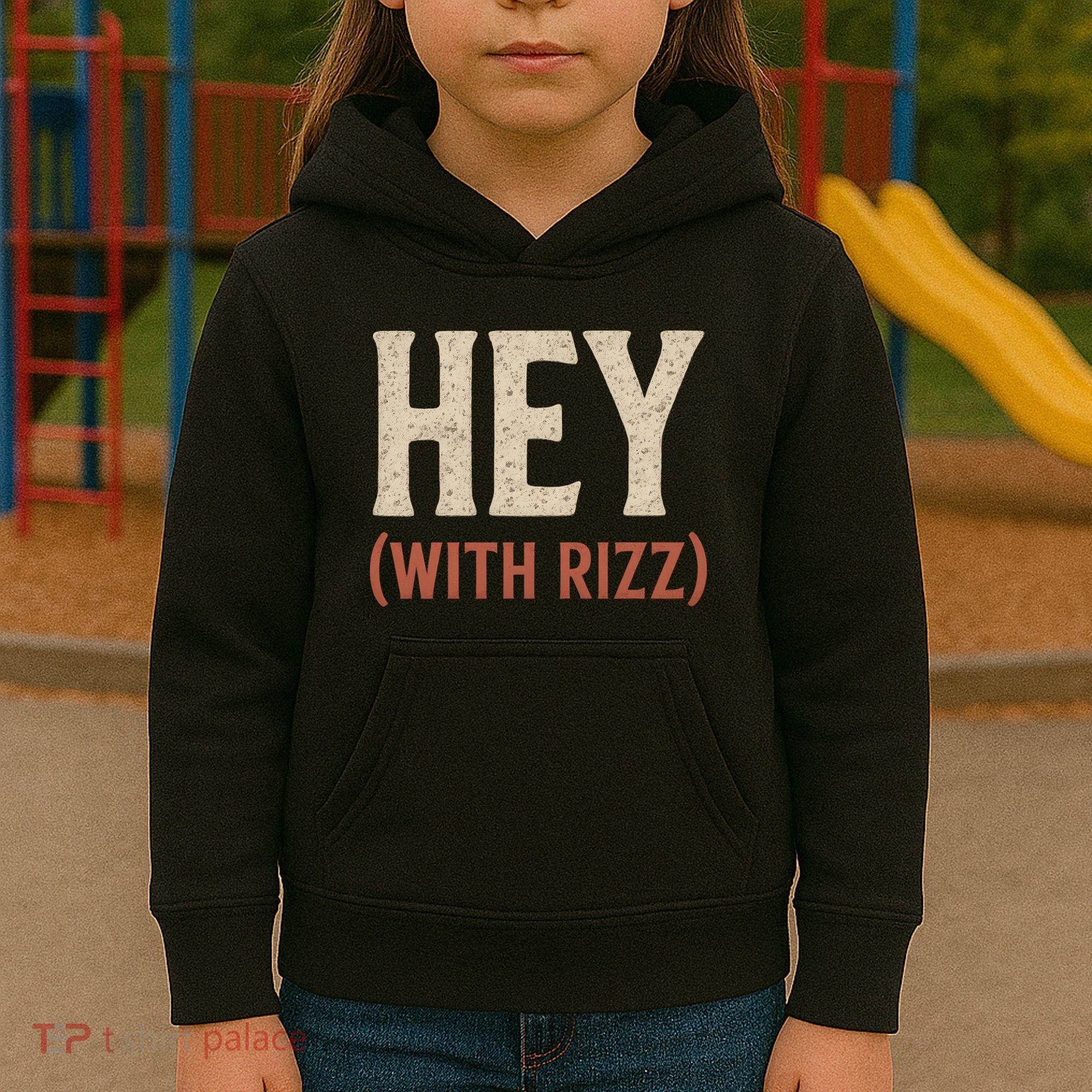 Hey (With Rizz) Kids Hoodie