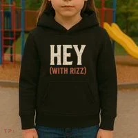 Hey (With Rizz) Kids Hoodie thumb 3