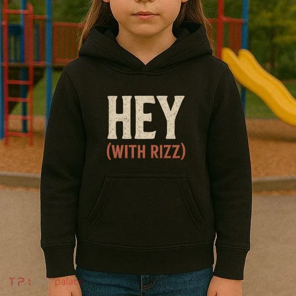 Hey (With Rizz) Kids Hoodie