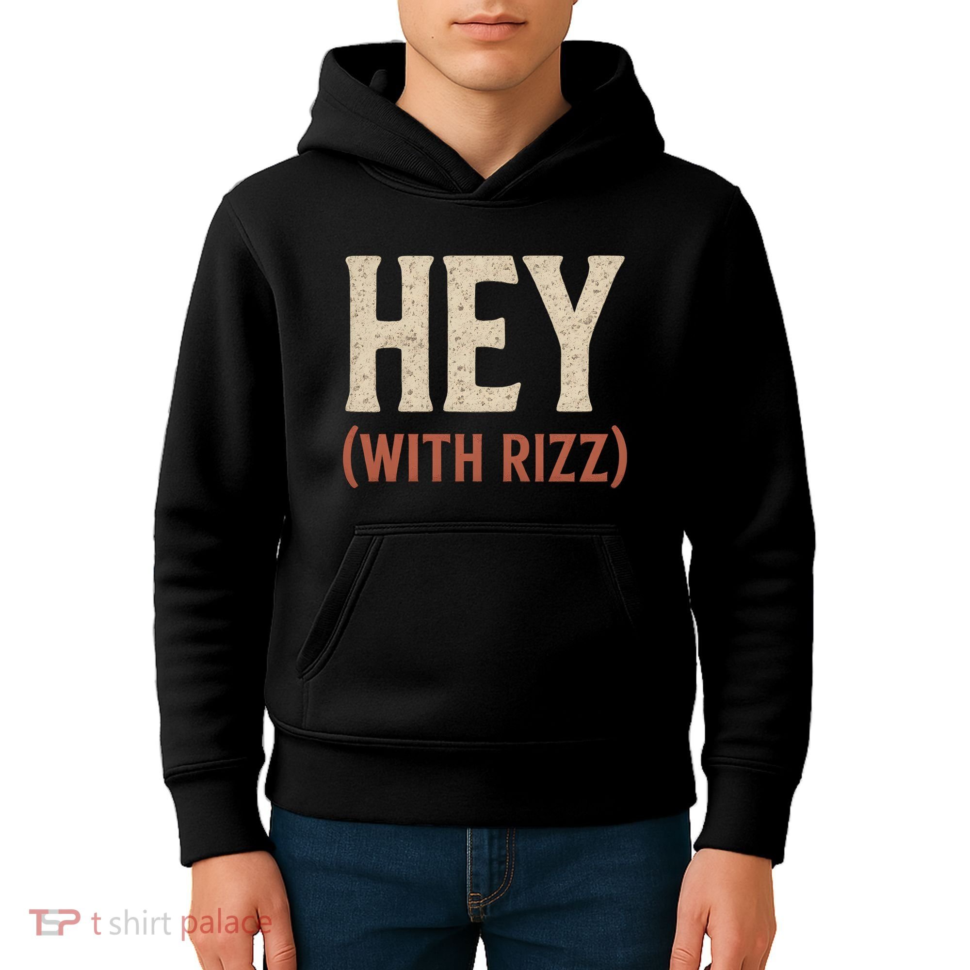 Hey (With Rizz) Kids Hoodie