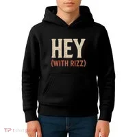 Hey (With Rizz) Kids Hoodie thumb 4