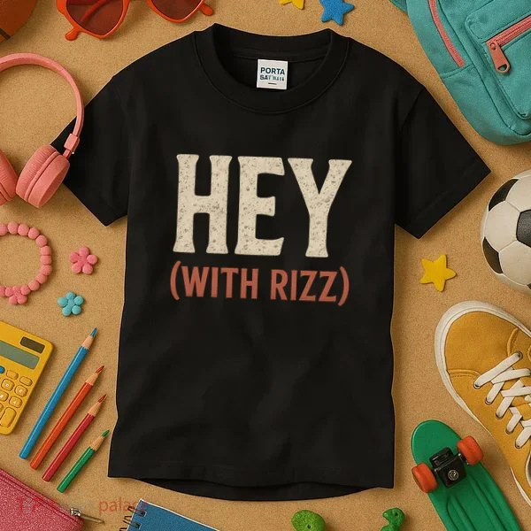 Hey (With Rizz) Kids T-Shirt
