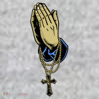 Hand With Rosary Praying Cross Sweatshirt thumb 2