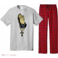 Hand With Rosary Praying Cross Pajama Set thumb 0