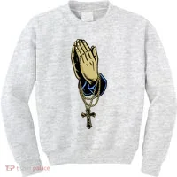 Hand With Rosary Praying Cross Kids Sweatshirt thumb 0