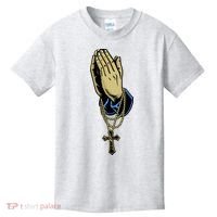 Hand With Rosary Praying Cross Kids T-Shirt thumb 0